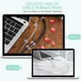 thumbnail image 2 of 5/10/20/50PCS Cable Organizer Clips Cable Management Wire Manager Cord Holder USB Charging Data Line Bobbin Winder Wall Mounted 5PCS-Transparent, 2 of 5