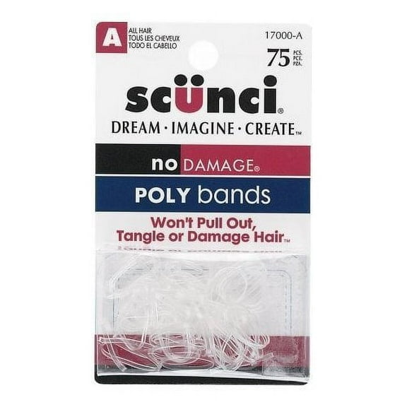 Scunci 1700003A048 Mini Poly Bands 75 Count by Scunci