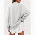 thumbnail image 5 of HOMBOM Womens Fall Winter Oversized Plain Sweatshirt Raglan Mock Neck Pullover Ribbed Hem Long Sleeve Soft Tops, 5 of 7