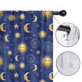 thumbnail image 4 of Blackout Kids Curtains,Blue Gold Sun Moon Star Zodiac Pattern Childrens Insulated Curtains Set Of 2,Bedroom Essentials,Toddler Room Decor 42"x84", 4 of 5