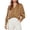 Khaki, variant on PRETTYGARDEN Satin Long Sleeve Womens Blouses Dressy Casual | Glossy Smooth Silk Fabric,Lantern Sleeve Fall Tops,Decorative Button Pullover,V Neck Shirts,Office Work Business Outfits