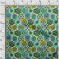 thumbnail image 3 of oneOone Viscose Jersey Turquoise Blue Fabric Floral Quilting Supplies Print Sewing Fabric By The Yard 60 Inch Wide-6Y, 3 of 7