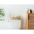 thumbnail image 2 of Vophios Small Storage Basket for Toilet Tank Top Bathroom Jute Toilet Paper Tray 13" L x 6" W, 2 of 6