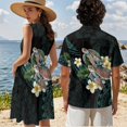 thumbnail image 2 of KUIFORTI Couple Matching Outfits Turtle Flowers Matching Vacation Outfits for Couples Soft and Comfortable Casual Beach Vacation Party Shirt Suitable for Everyday Casual Wear, 2 of 7