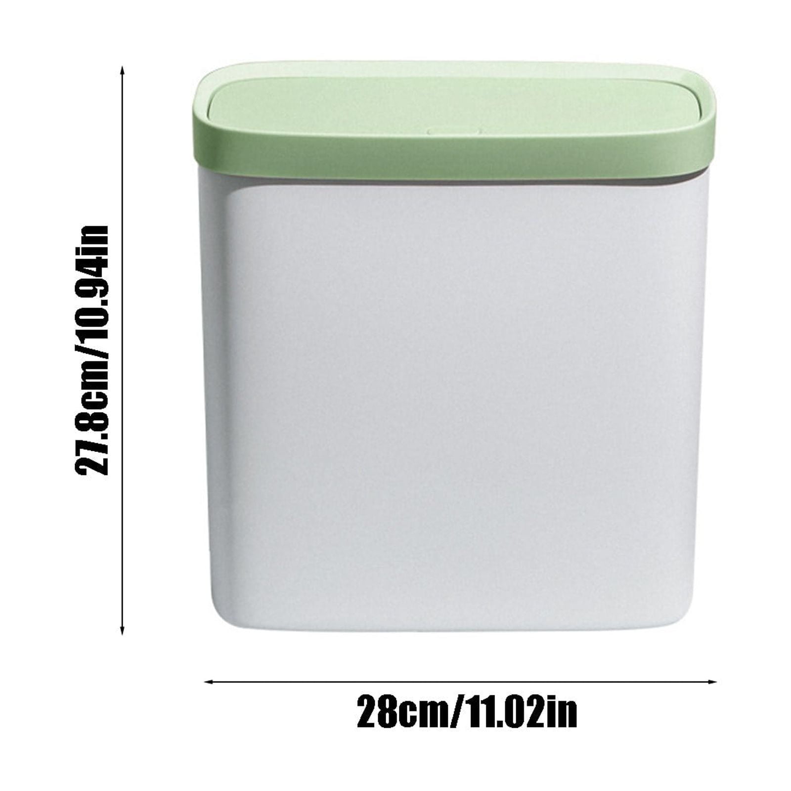 Kitchen Trash Can, Step-On Garbage Can with Lid, Tall Kitchen & Bathroom Trash Can, Small Office Waste Bin, Green - Xuniizn