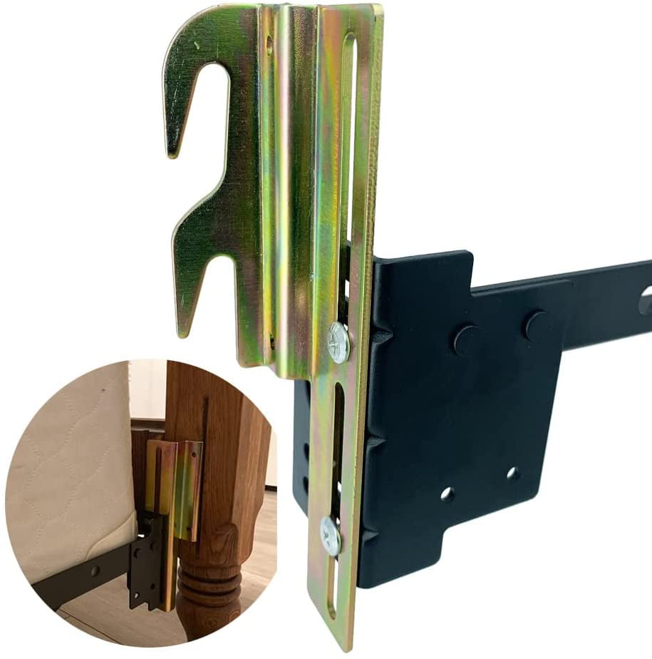 Bolt-On to Hook-On Bed Frame Conversion Brackets with Hardware Easy to Install 