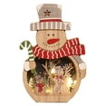 thumbnail image 2 of Cheers.US Christmas Decorations LED Wood Snowman Sign Holiday Xmas Home Decor Wooden Snowmen Screen Rustic Decorative Ornaments for Table Top Fireplace, 2 of 7