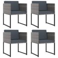 thumbnail image 2 of vidaXL Patio Dining Set Outdoor Table and Chairs Furniture Set Poly Rattan, 2 of 6