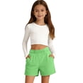 thumbnail image 4 of Girls Athletic Casual Shorts Loose Fit Breathable Playwear Comfortable Elastic Waistband for Sports Outdoor Activities Gymnastics Pants 3-4 Years, 4 of 4