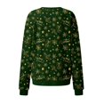 thumbnail image 1 of Hiver Mode Noël Femmes Imprimer Manches Longues Confortable Respirant O-Cou Chemise Tops, 1 of 6