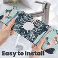 thumbnail image 6 of Sikiie Butterflies Skull Bows Splash Guard for Sink Faucet-1 PC Super Absorbent Fast Drying Mat Sink Gadgets-Splash Guard for Kitchen, Sink Mat, 6 of 7