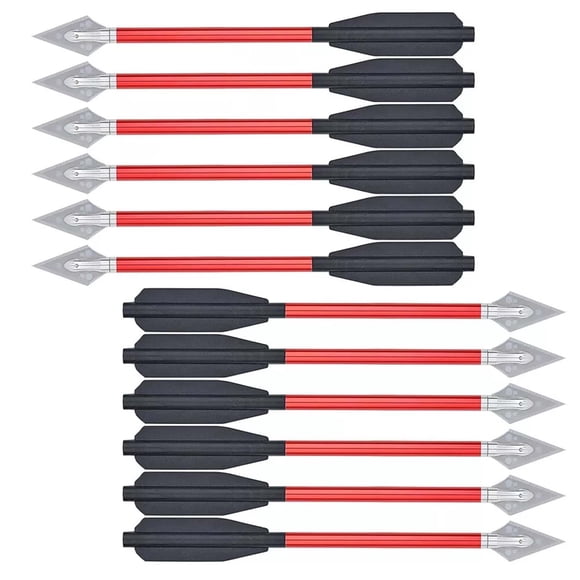 MVRLSH Liquidation! Mini 12 Pcs en Aluminium 6.7 Pouces Mini avec Pointes Larges Tranchantes pour 50 80lbs Plusieurs Couleurs Adapté pour Tir Adulte Chasse