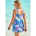 thumbnail image 2 of Swim 365 Women's Plus Size Side-Slit Swim Dress, 2 of 6