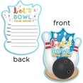 thumbnail image 2 of 30 Bowling Birthday Party Invitations with Envelopes-Double Sided -Shaped Fill-in Invitations, 2 of 5
