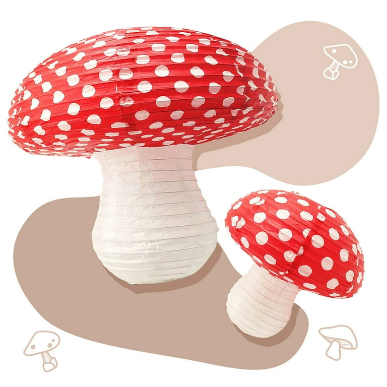 mushroom　0102 ♡ Flmtop Hanging Lantern Mushroom Shaped Collapsible Paper Bridal