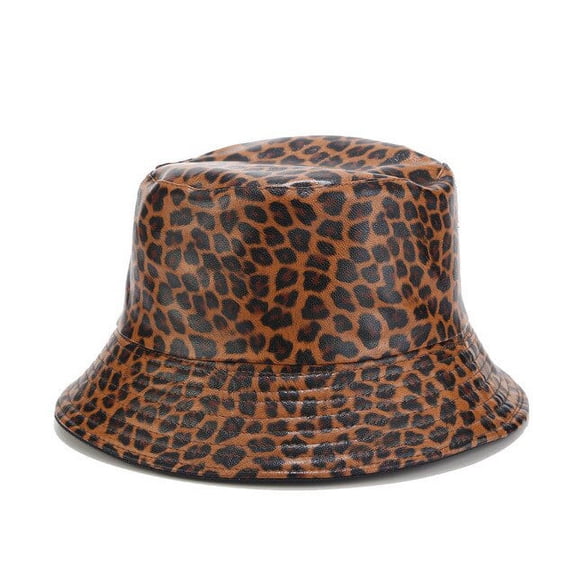 CoCopeanut Baru Leopard Bolak Balik Wanita Ember Topi Hip Hop Gambar Wanita Musim Panas Topi Outdoor Memancing Wanita Panama Wanita Kasual Cap Matahari topi