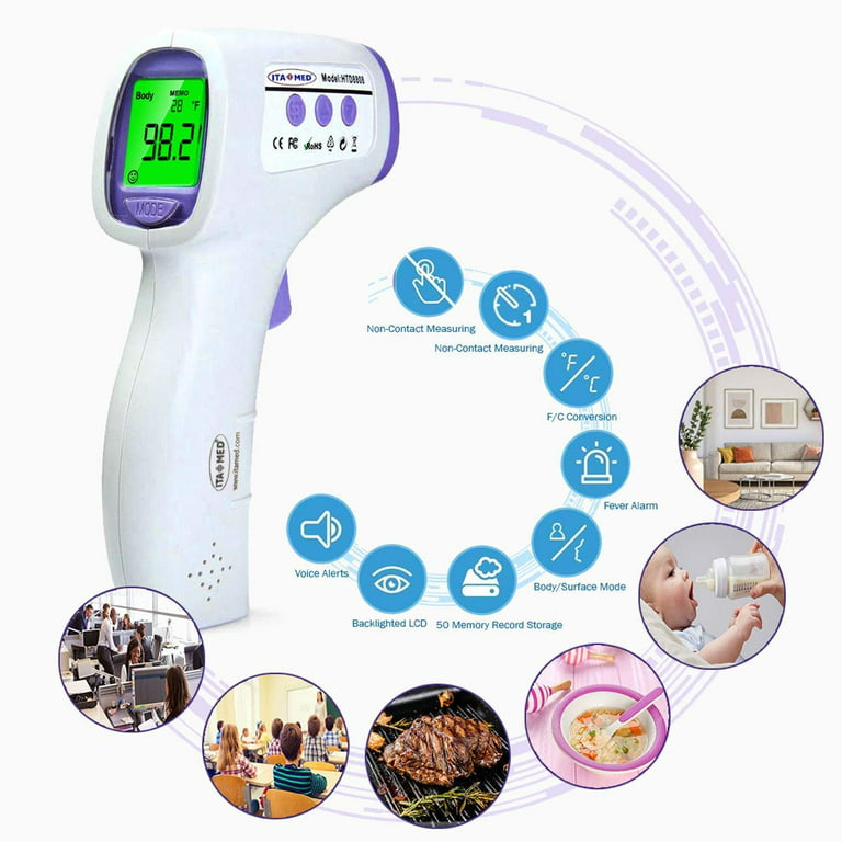 Digital Non-Contact Infrared Forehead Thermometer for Adults & Kids