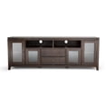 thumbnail image 4 of WyndenHall  Essex SOLID WOOD 72 inch Wide Contemporary TV Media Stand For TVs up to 80 inches Mahogany Brown Lacquer,Stained, 4 of 5