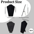 thumbnail image 2 of Velvet with Paperboard Necklace Bust Display Stands Jewelry Stands for 2 Necklaces Black 12~13x21.8x31cm, 2 of 6