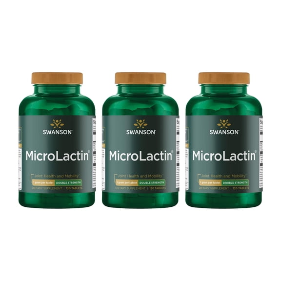 Swanson Microlactin Double Strength 1000 Milligrams 120 Tabs 3 Pack