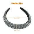 thumbnail image 2 of Unique Bargains 2pcs Women Rhinestone Headband Wide Headband Bejewelled Hairband Women Assorted Color Silver Tone, 2 of 7