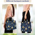 thumbnail image 4 of FORMRS Womens Corduroy Tote Bag Crossbody Shoulder Handbag with Pocket, Blue Fireflies Pattern, 4 of 7