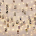 thumbnail image 2 of TFixol 4M 40 Lights String Light + 40 Transparent Plastic Clips DIY Photo Clip Fairy Light Room Decoration, 2 of 6
