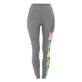 thumbnail image 4 of EQWLJWE Women's Easter Yoga Pants Trendy Easter Rabbit Graphic Full Length Workout Running Legging High Waist Sports Gym Activewear(Gray,S), 4 of 4