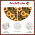 thumbnail image 3 of Disketp Yellow Black Plaid Sunflower Christmas Tree Skirt, Christmas Tree Decorations, Christmas Decor, Tree Mat Decoration(30-48IN)-36", 3 of 6