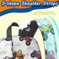 thumbnail image 5 of Monster Cartoon Truck White Pattern 17" School Backpacks for Teens,Waterproof Oxford Fabric,S-Shape Padded Straps for School,Travel,Hiking,Camping, 5 of 6
