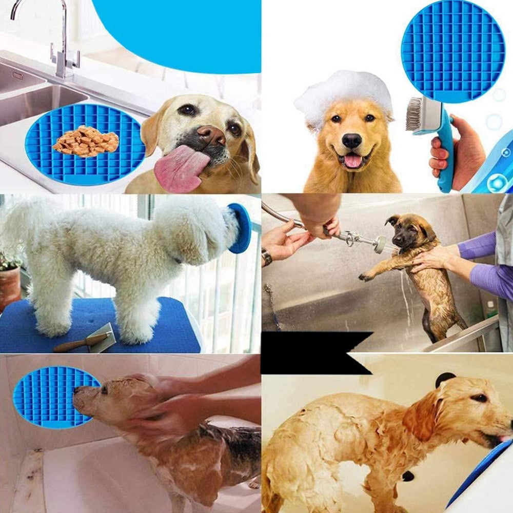 Pet Boredom Buster Lick Pad Slow Feeders & Anxiety Relief Cat Food Cat Treats Perfect for Dog Food XUANMEIKE Dog Lick Mat Yogurt or Peanut Butter 