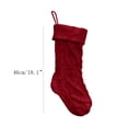 thumbnail image 3 of Cable Knit Christmas Stockings, Acrylic Knitted Xmas Gift Bag with Hanging Loop, Winter Hanging Decor for Mantel Tree Stair Rail Family Home, 1 Pc, 18.1 Inch，Grey, 3 of 4