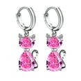 thumbnail image 2 of YYKihy Fashion Earrings Stainless Steel Round Earrings Women Creative Earrings Diamond Dangling Crystal Earrings For Women, 2 of 5