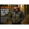 thumbnail image 3 of TrailCrest Men's Warm Sherpa Lined Hoodie Fleece Shirt Jacket, Classic Zip Up Camouflaged, XL, 3 of 7