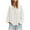 White, variant on Ladies Tops Womens Tunic Tops Womens Fashion Ndbuld Women Solid Knit Tops Long Sleeve Shirts Oversized V Neck Doll Collar Pullover Casual Tops Great Gifts for Less White S