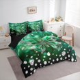 thumbnail image 3 of jejeloiu Chic Butterfly 7 Pieces Bedding Comforter Set,Diamond Moth Full Bedding Set,Green Sliver Fitted Sheet Flat Sheet For Girls Kids,Luxury Bedroom Decor Reversible, 3 of 7