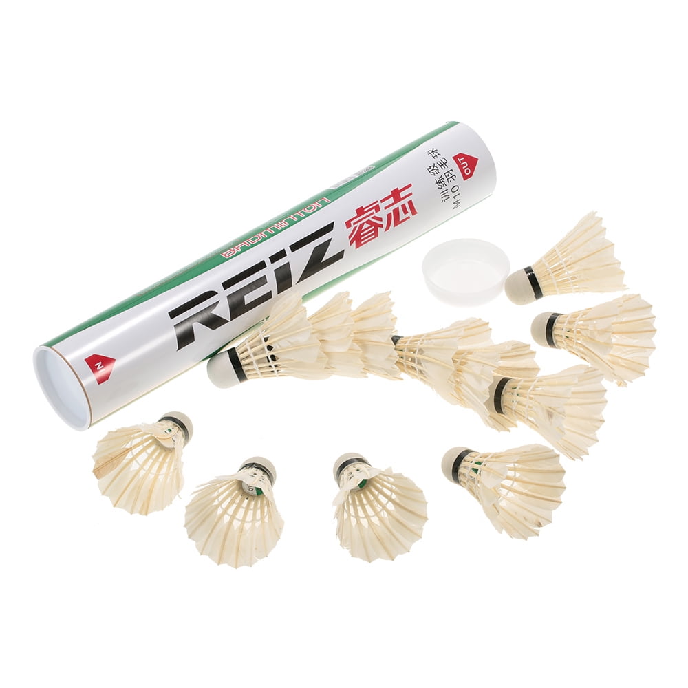 Details about   12pcs Badminton Balls with Hard Foam Ball Head and Duck Feather Shuttlecocks for 