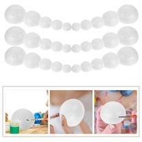 PAMINGONO 150Pcs Polystyrene Semi Circle Foams Balls for DIY Crafts and Decorations 2.4X1.6X0.4In