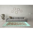 thumbnail image 3 of Ahgly Company Indoor Rectangle Oriental Light Blue Traditional Area Rugs, 5' x 7', 3 of 4