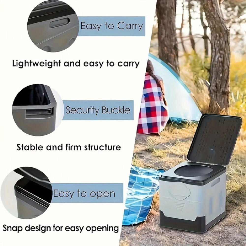 Portable Toilet Camping Toilets for Car Indoor Outdoor Commode Foldable Travel Potty for Camping,Tent,Hiking,Boating,Traffic jam,Home