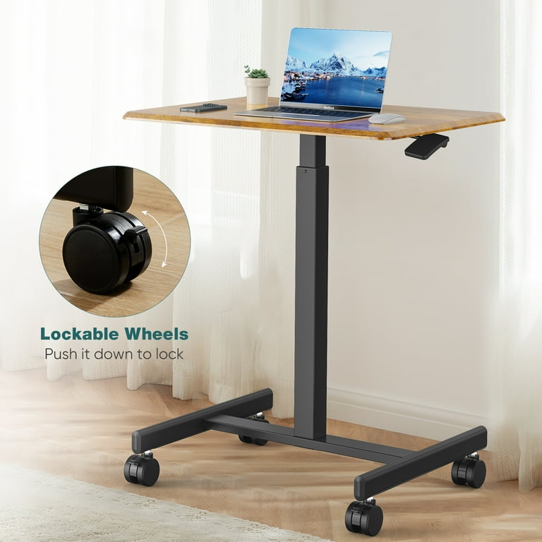 Desk with wheels walmart discount