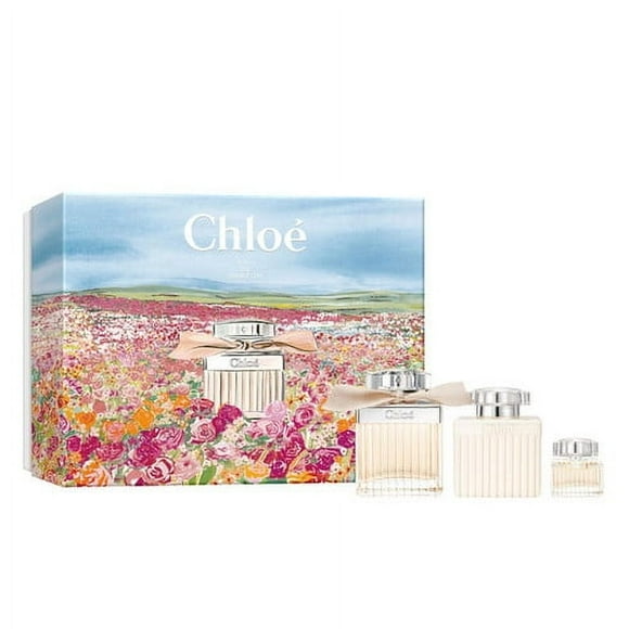 Chloe 75ml edp + 100ml Perfumed Body Lotion + 5ml Mini edp Gift Set Women.
