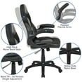 thumbnail image 4 of Flash Furniture Black Gaming Desk and Black Racing Chair Set with Cup Holder, Headphone Hook, and Monitor/Smartphone Stand, 4 of 12