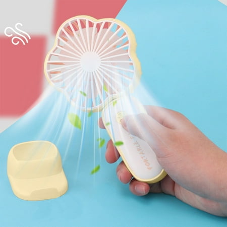 

Nhthy USB Rechargeable Turbo Fan Silent Handheld Design Portable USB Wind Turbine Fan ABS Material Handheld Mini Fan Multi-Speeds for Outdoor Office. Yellow