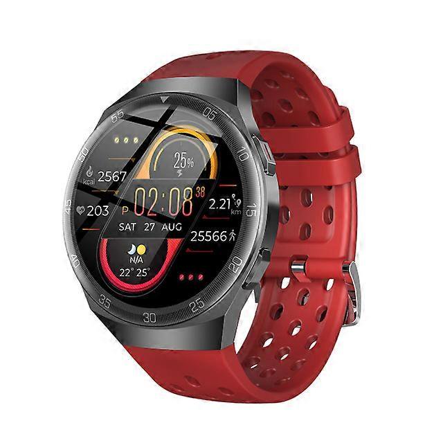 Reloj inteligente deportivo Yuxing MAX1 1,28 pulgadas IP68 negro y rojo