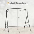 thumbnail image 3 of Costway Outdoor Metal Swing Frame Sturdy A-Shaped Porch Swing Stand with Extra Side Bars, 3 of 10