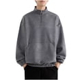 thumbnail image 1 of pstuiky camisa de manga larga para hombre, Camiseta de manga larga con botones y estampado vintage para hombre, sin capucha camisetas de hombre xxxl, 1 of 6