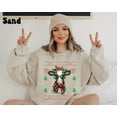 thumbnail image 2 of Cow Christmas Lights Christmas Sweater, Christmas Sweatshirt, Funny Heifers Christmas Shirt, Cow Holiday Sweater Cow Lover Xmas Gift Farm , Christmas Gift, Merry Christmas Sweatshirt., 2 of 3