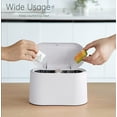 thumbnail image 5 of Mini Trash Can with Lid,Small Can,Desk Can,Countertop Garbage Cans,Tiny Waste Basket,White,Free 3 roll Bags, 5 of 9