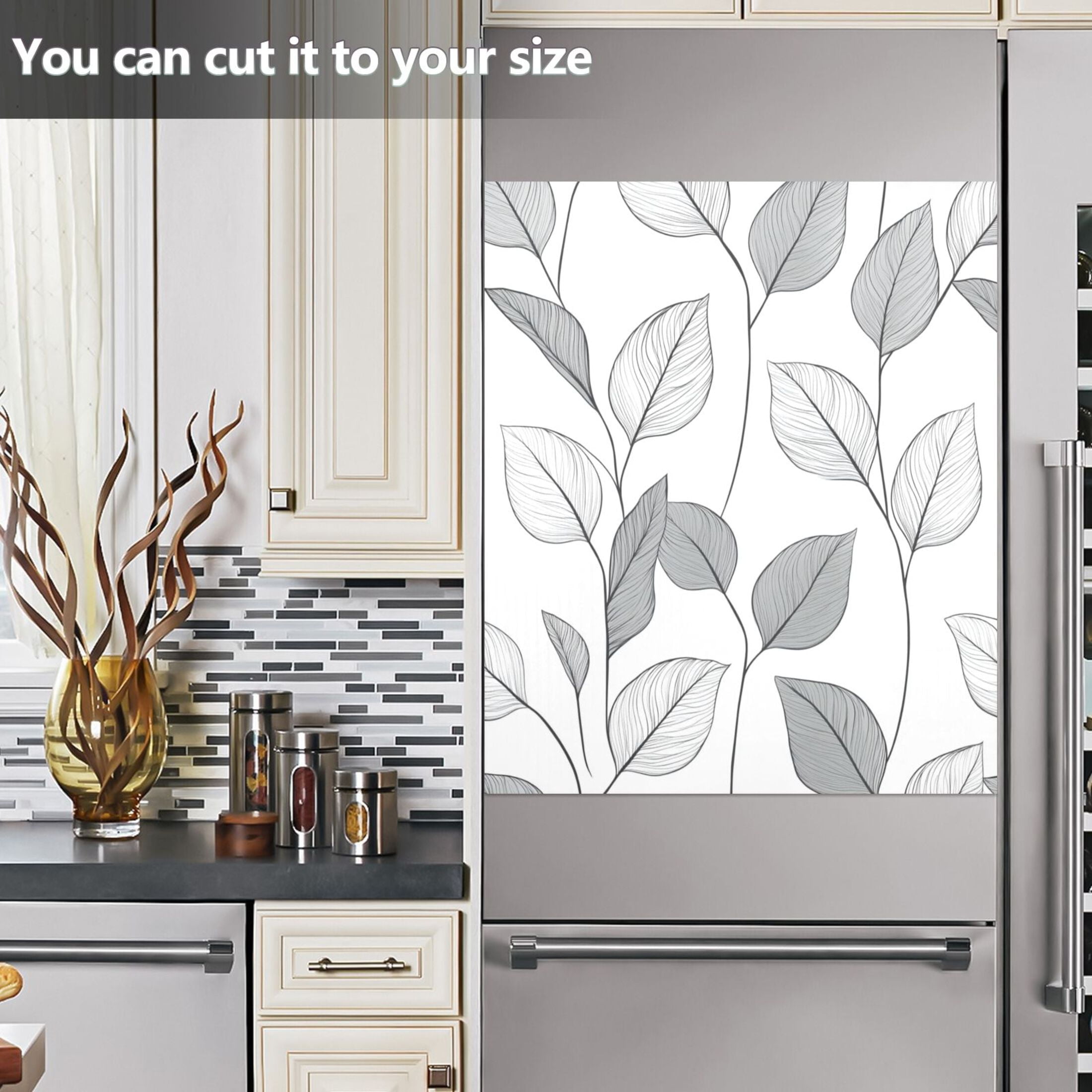 Dishwasher Magnetic Sticker 23x26 Inch Refrigerator Magnetic Sticker Washing Machine Magnetic Sticker Kitchen Panel Magnetic Sticker Home Decor Super Cool Leaves